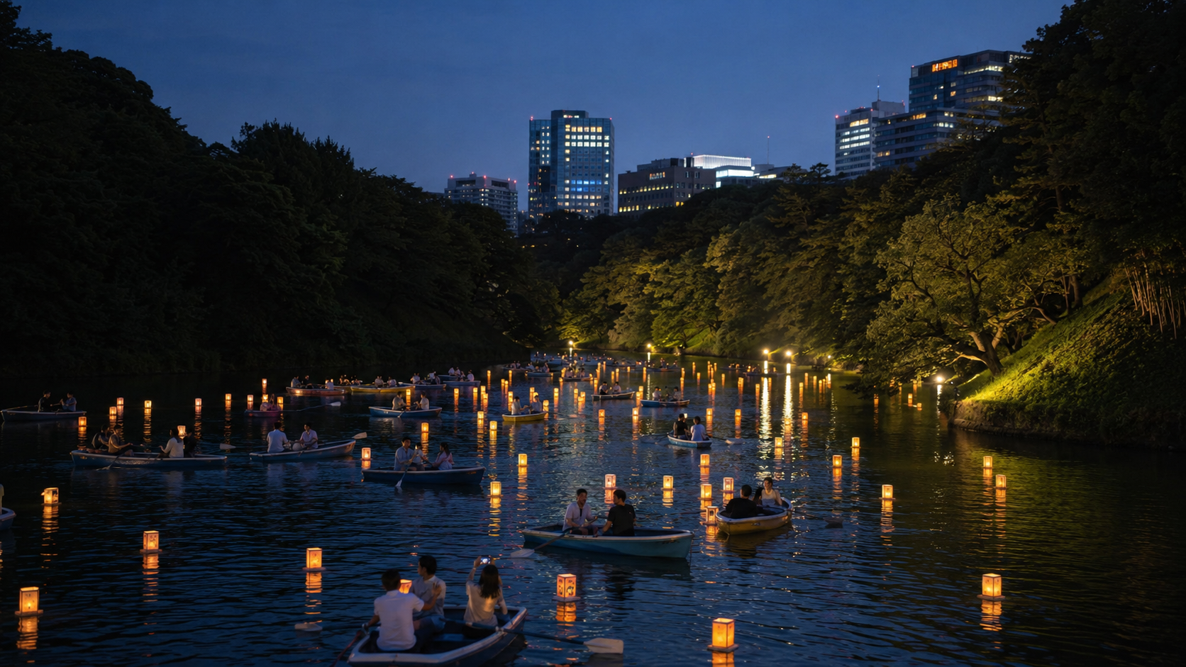 Chidorigafuchi Moat Lantern Floating Festival Tokyo Festivals July 2026