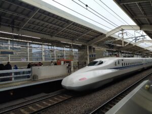 N700 Shinkansen train at Kyoto Station