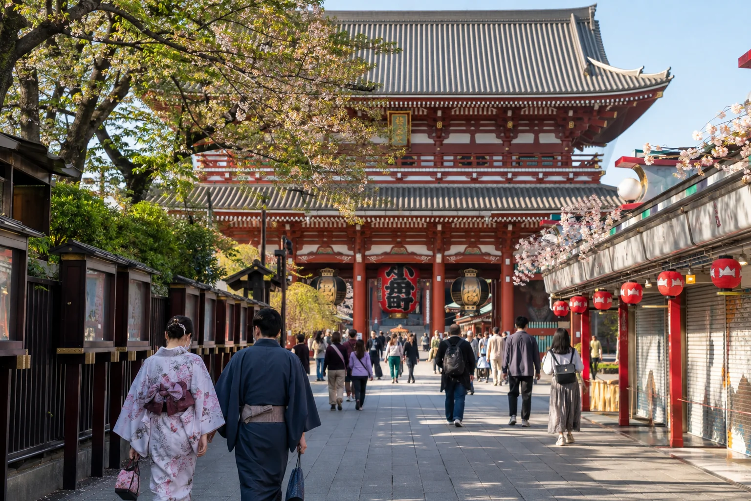 Things to do in Tokyo: visitors explore Sensoji temple in Asakusa